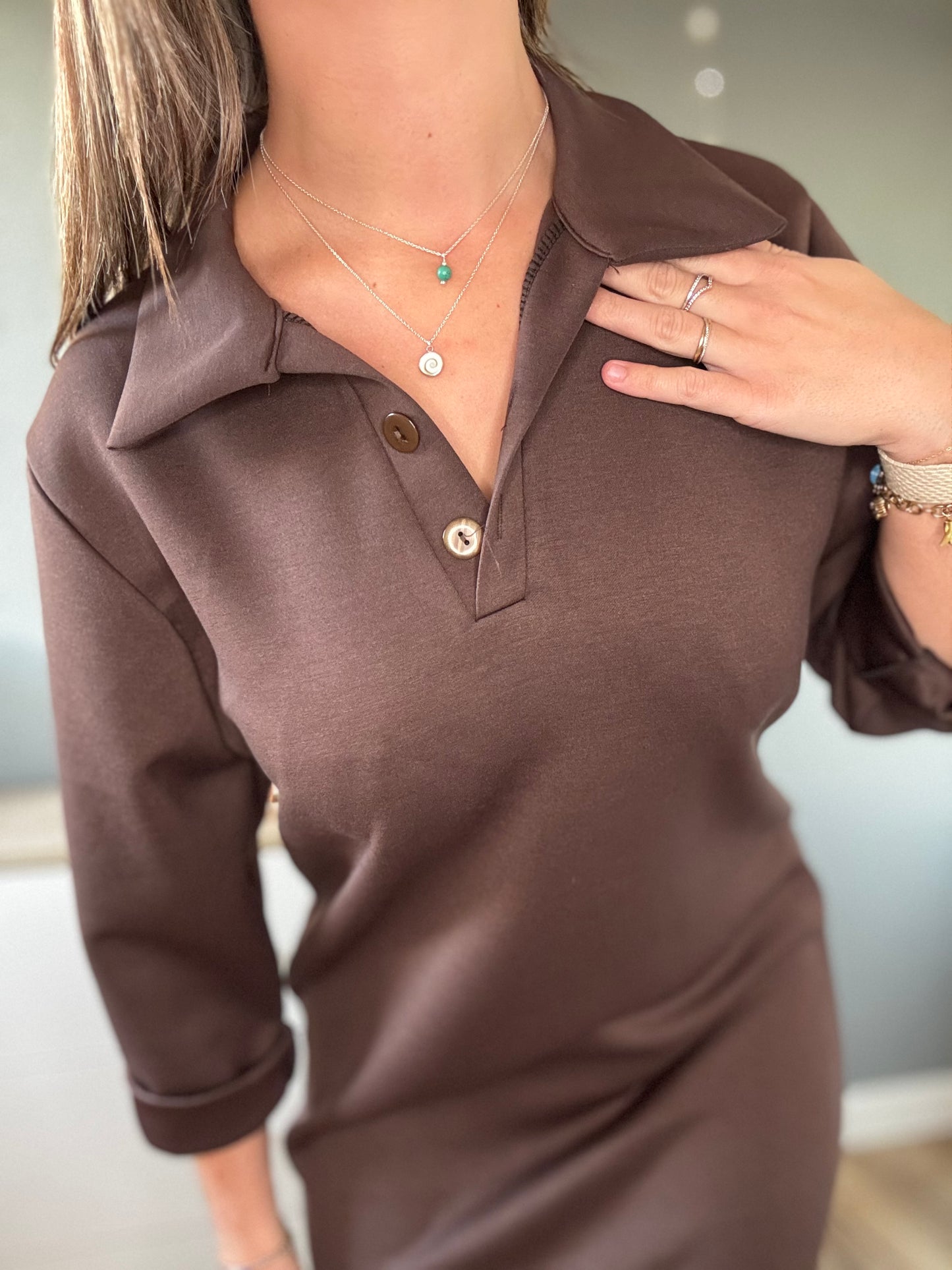 Robe Célia marron