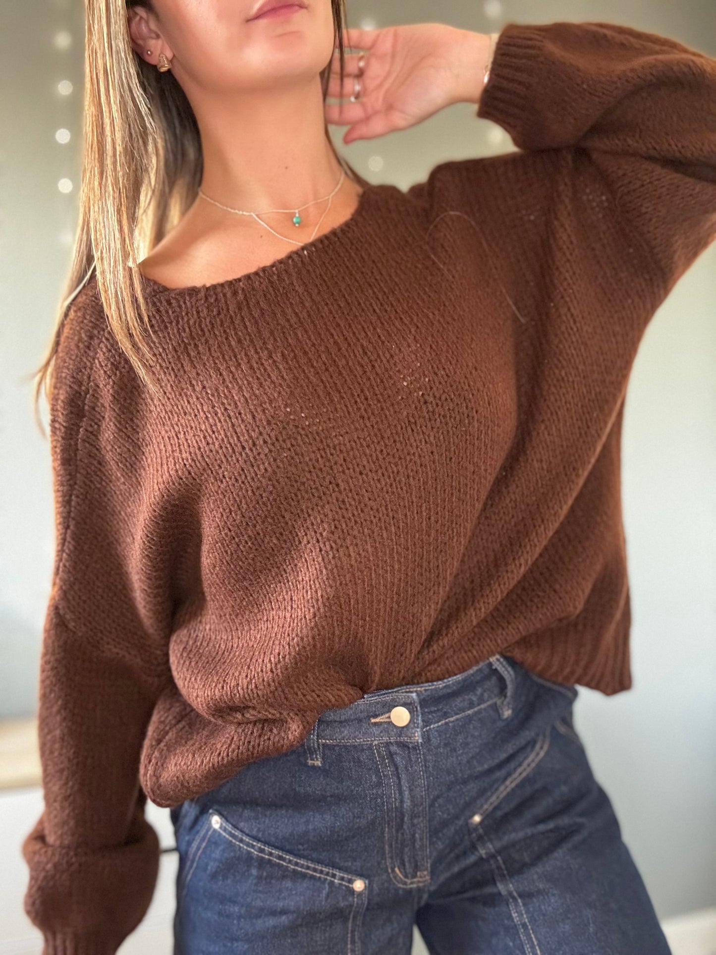 Pull Cléa marron