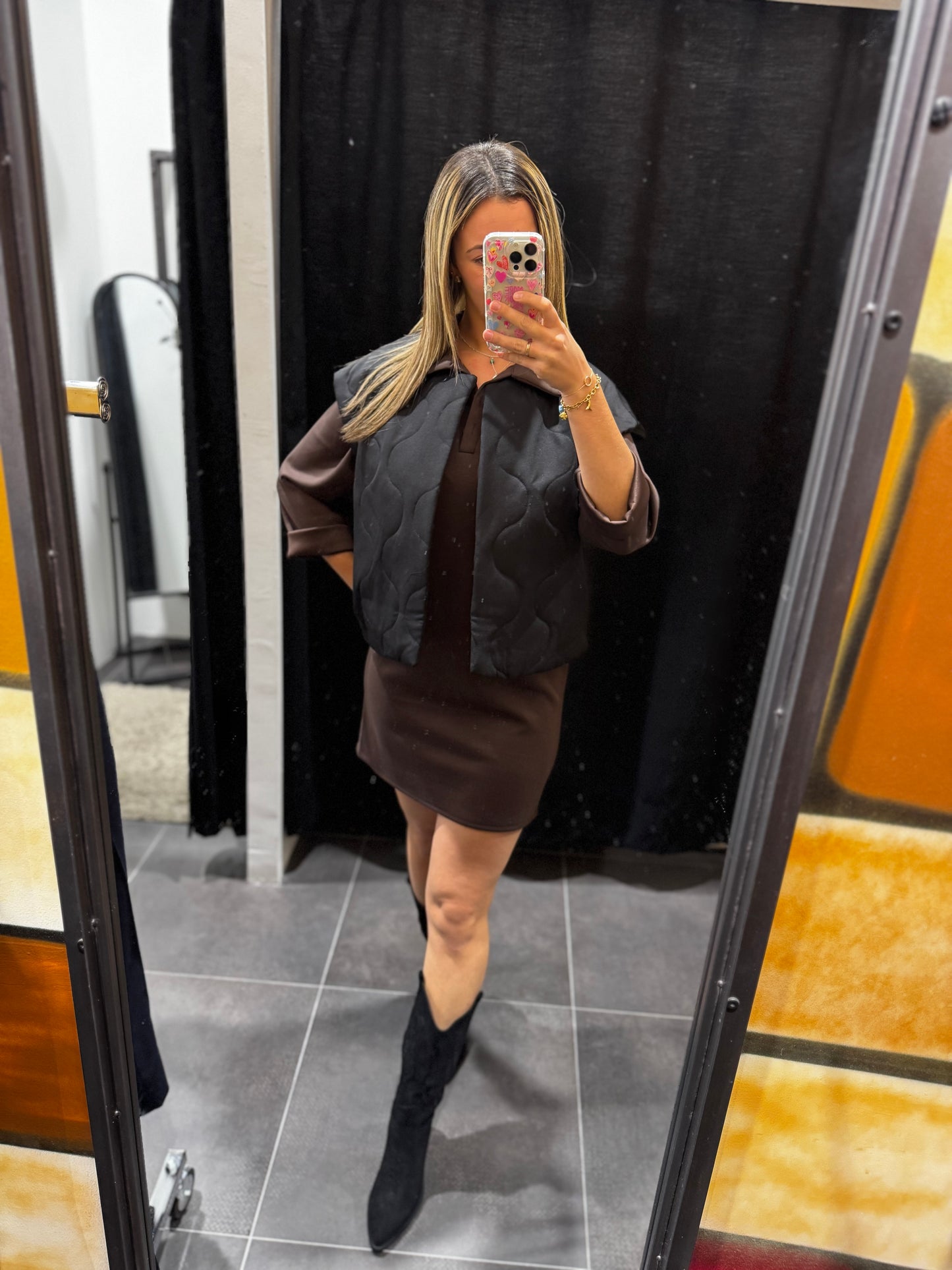 Veste sans manche Emy noire