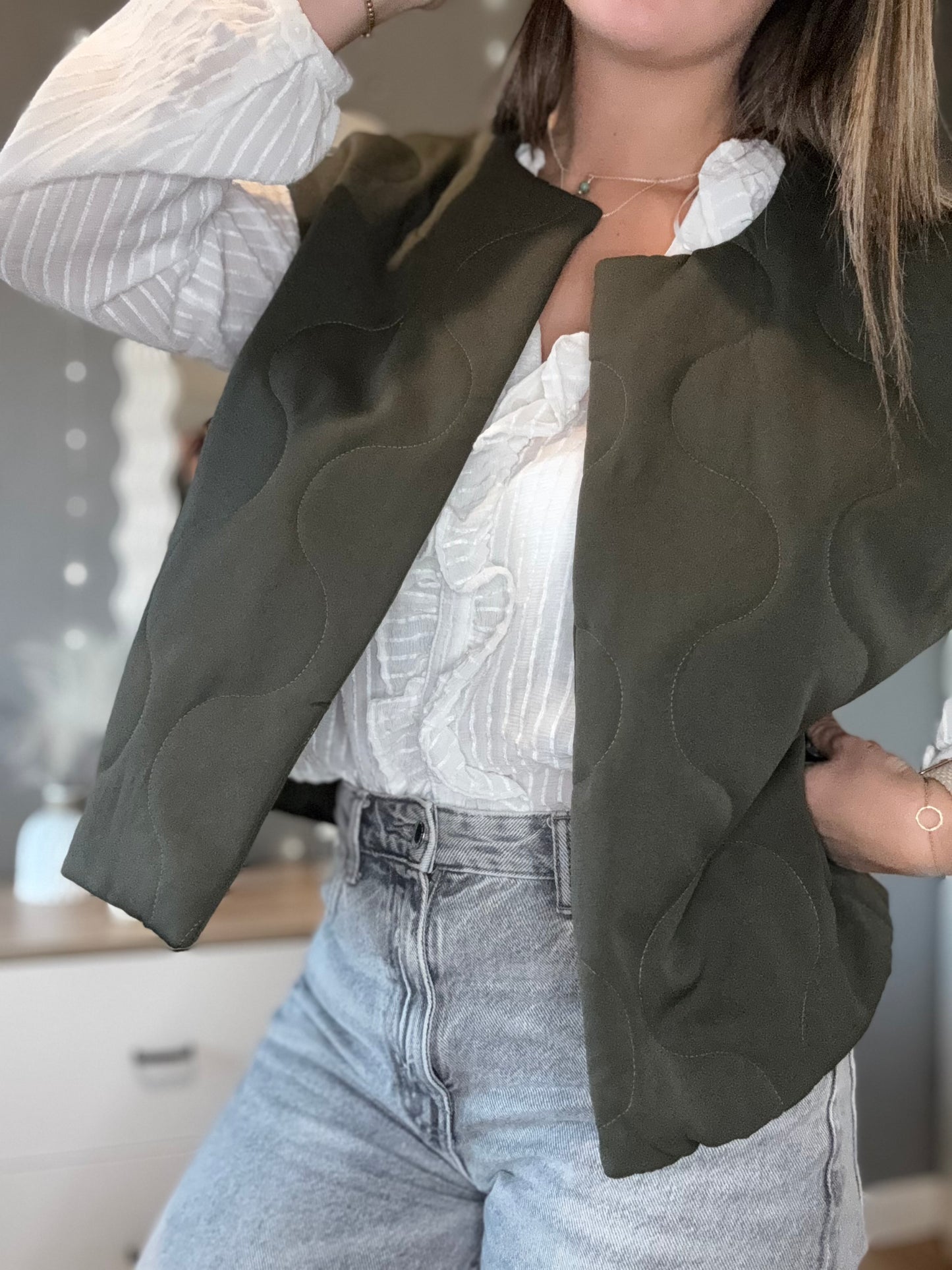 Veste sans manche Emy kaki
