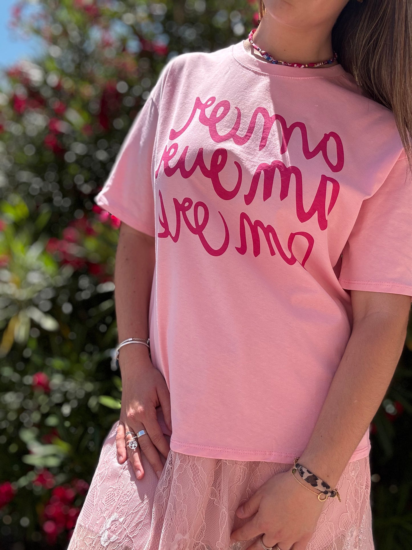 Tee shirt Amour rose