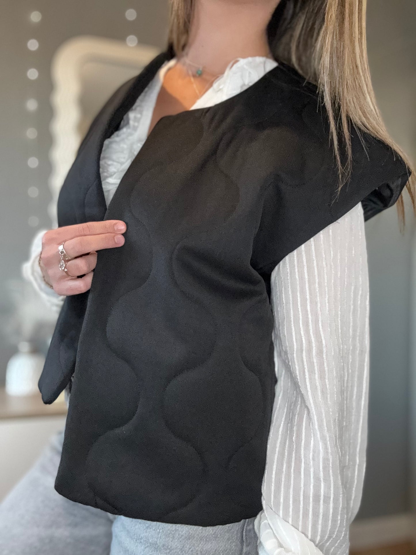 Veste sans manche Emy noire