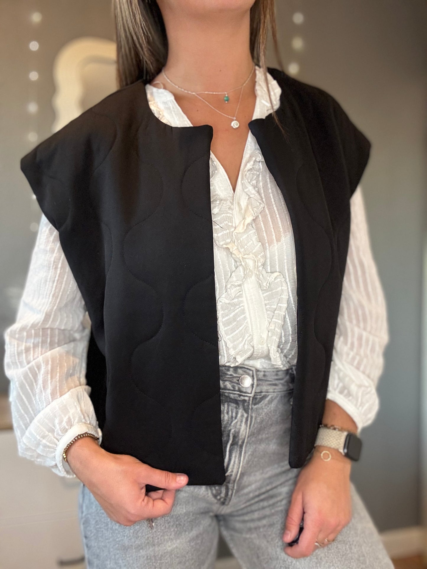 Veste sans manche Emy noire