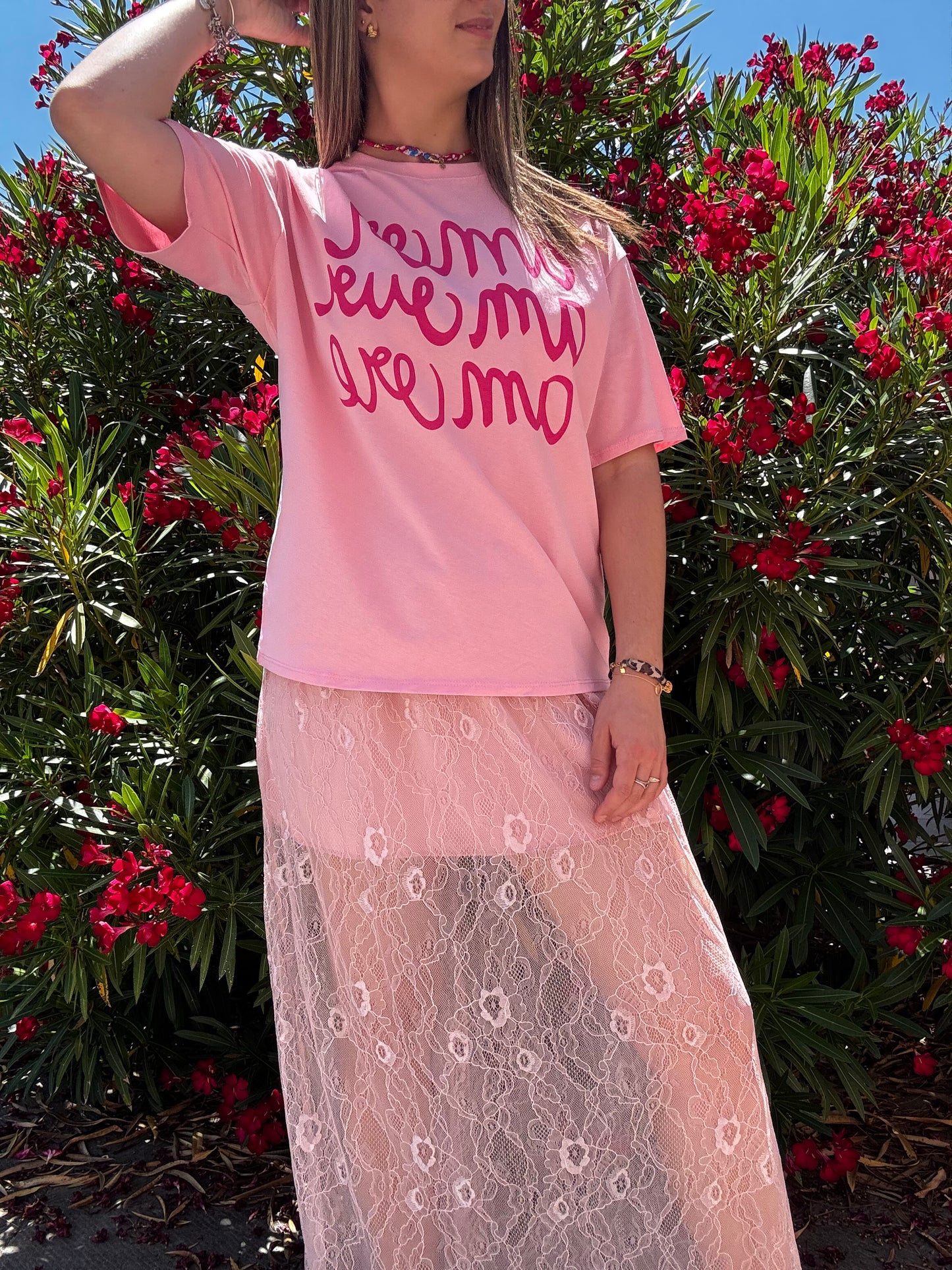 Tee shirt Amour rose