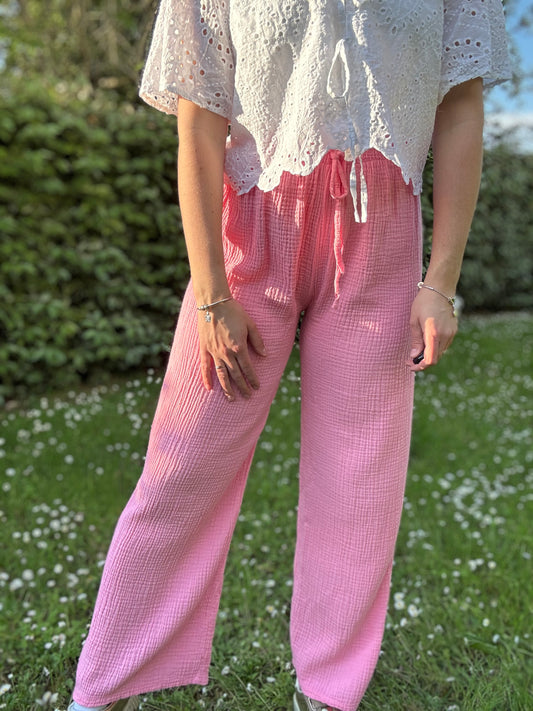 Pantalon Pauline rose